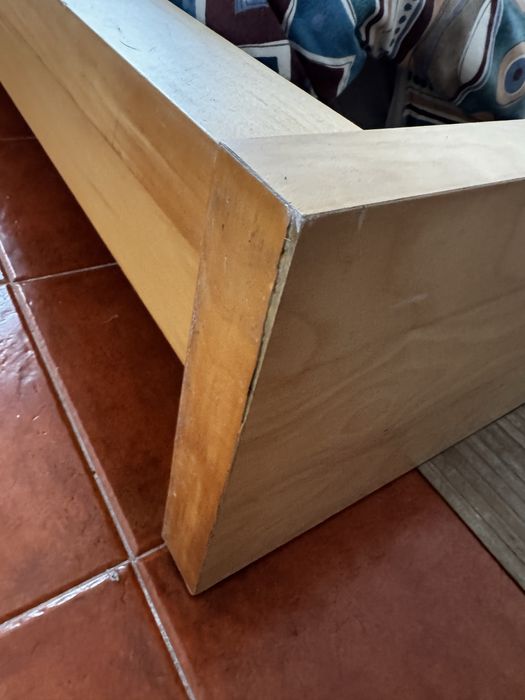 Cama de casal + estrado + colchão + cabeceira em gavetas