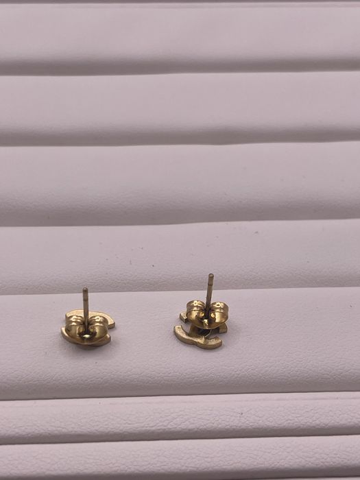 Kolczyki cc mini stal chirurgiczna pozłacana