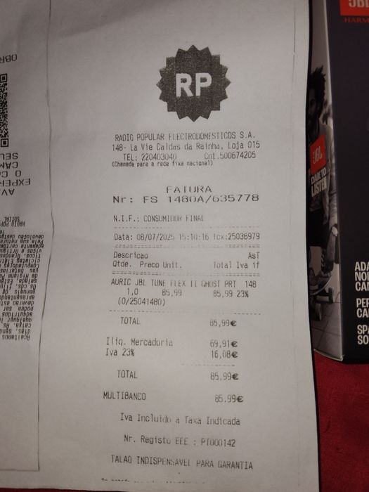 Fones Jbl tine flex 2