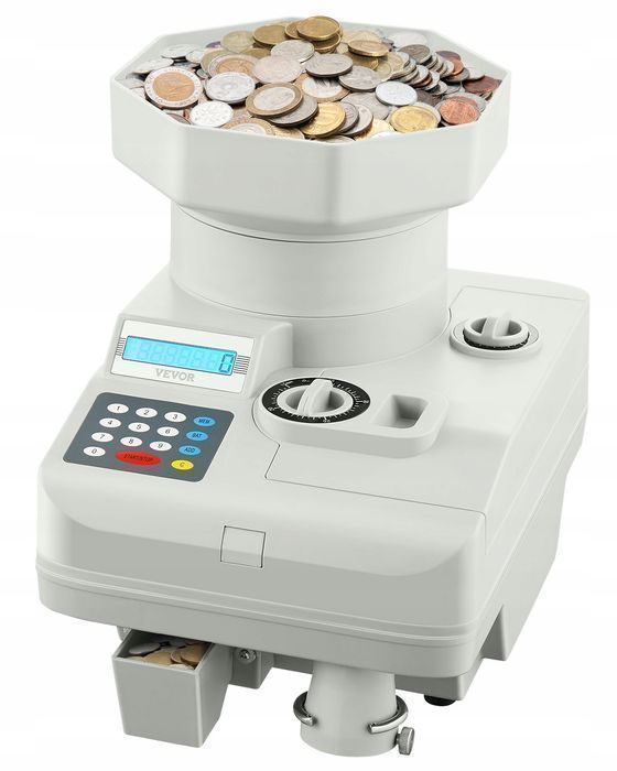 Liczarka monet vevor sorter z wyświetlaczem led do 11000