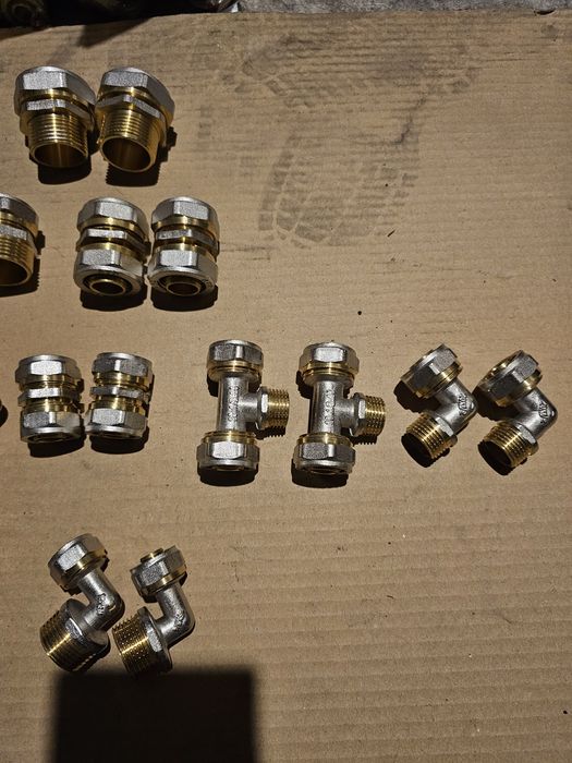 Złączki PEX skręcane 16-32 kolano trójnik mufa redukcja