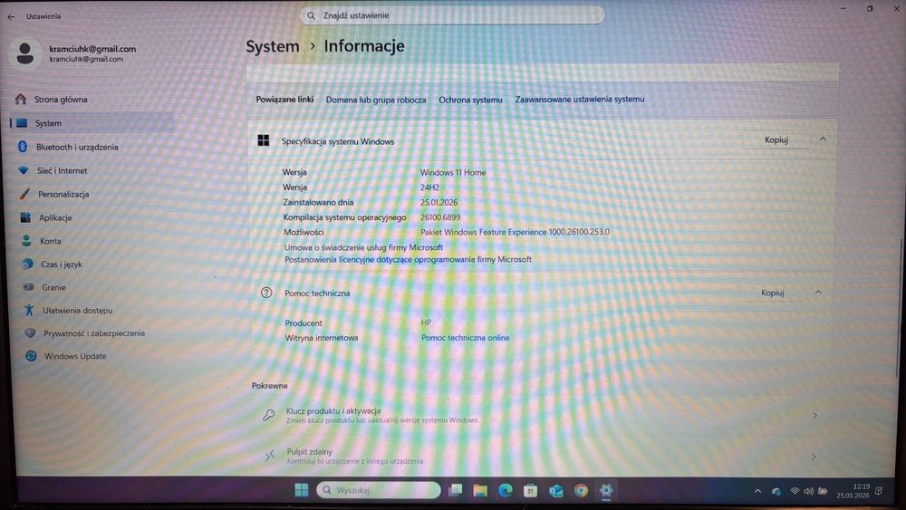 Laptop hp 15 cali Windows 11
