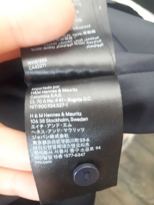 Grafitowo-granatowa sukienka bez ramion H&M rozm. 42(40)