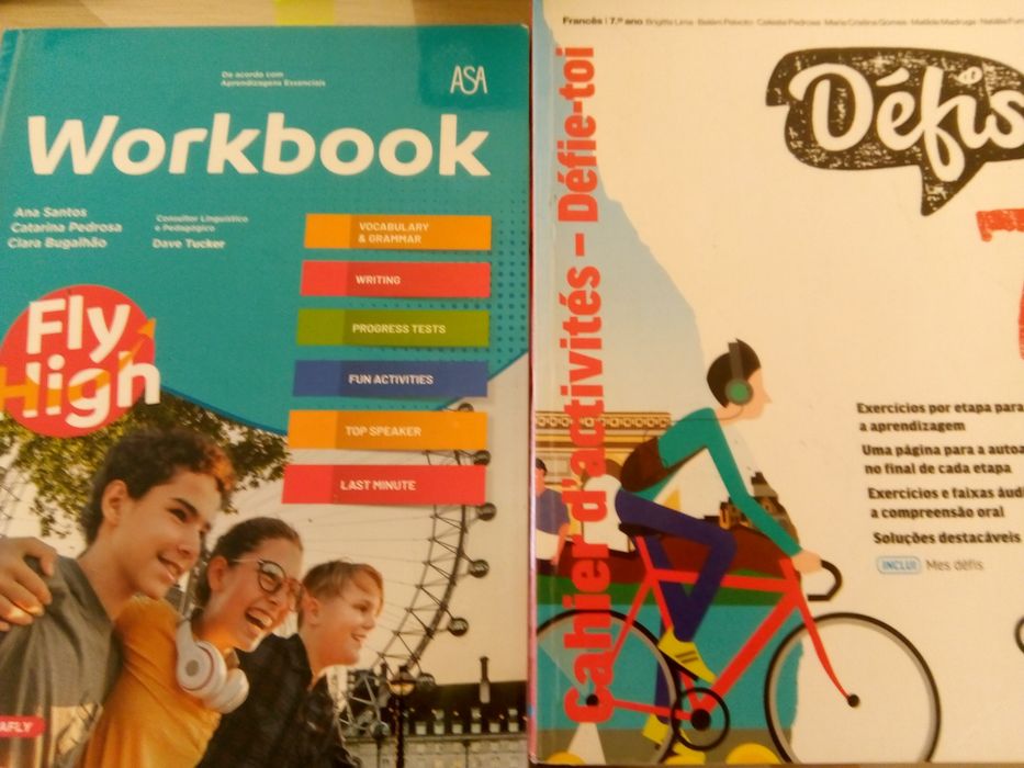 Conjunto de livros fichas 7 ano .5 euro já não tenho o de francês s ca