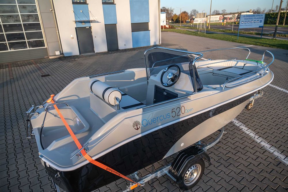 Nowa łódź motorowa Quercus 520Open otwarta motorówka rybacka łódka