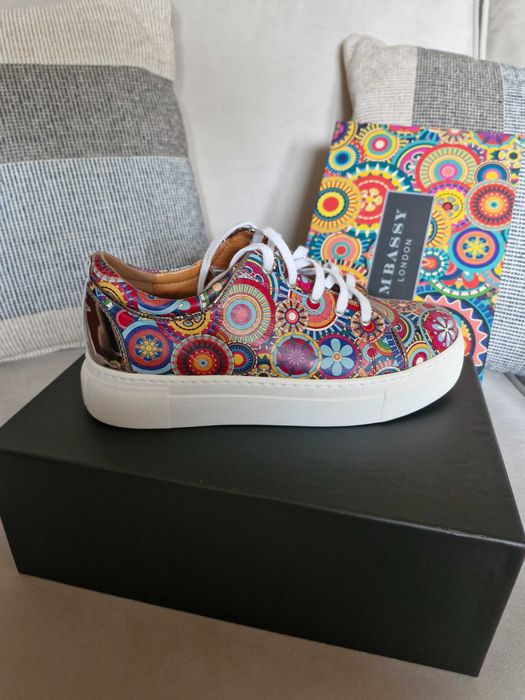 Kolorowe Buty EMBASSY LONDON ,skórzane ,oryginalne ,