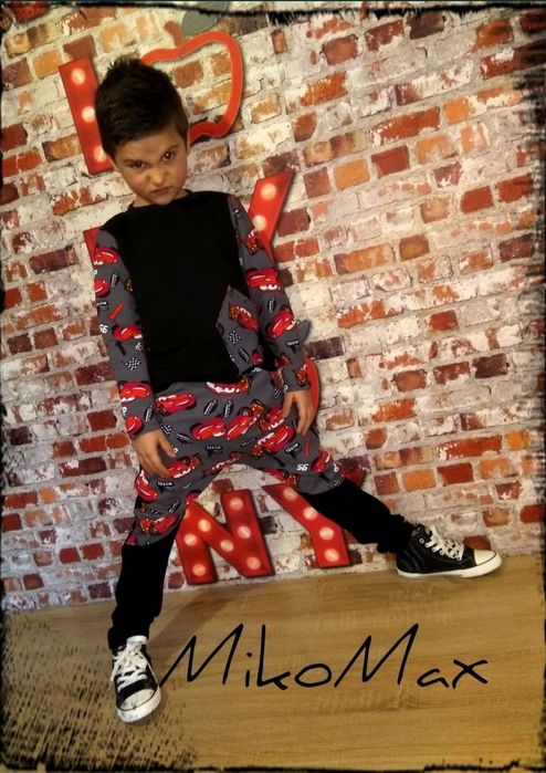 MikoMax Dres zygzak McQueen i komplet czapka I komin