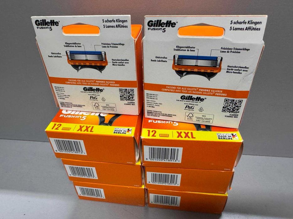 Gillette Fusion5 XXL Змінні картриджі для гоління 12 шт Нові!