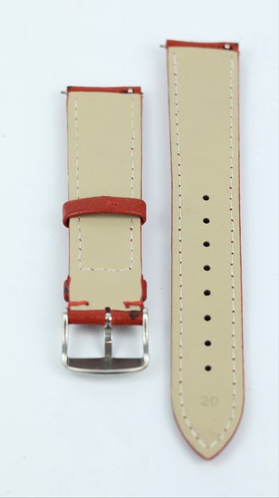 Pasek do zegarka w kolorze czerwonym (20mm)