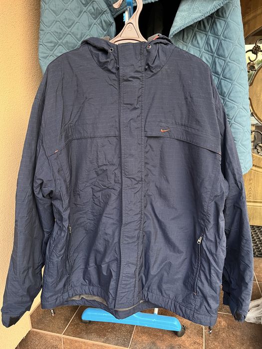 Чоловіча вінтажна флісова куртка-пуховик Nike 2000-х, синя, size L carhartt and patagonia and Nike acg