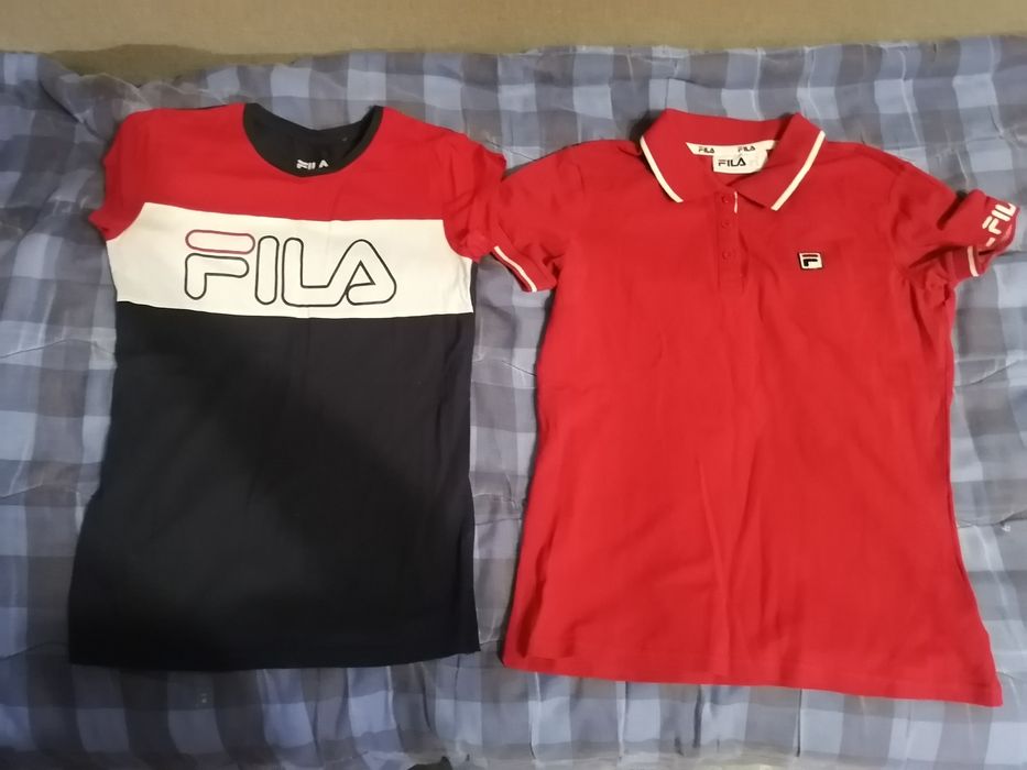 Футболка красная Fila р. 158-164, поло оригинал на р. 164-170 на девоч