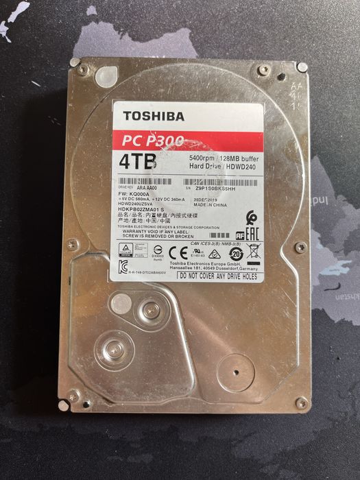 Продам hdd toshiba pc p300 4tb