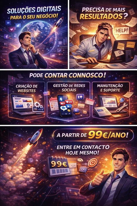 Website profissional para o Seu Negócio – Desde 99€/ano