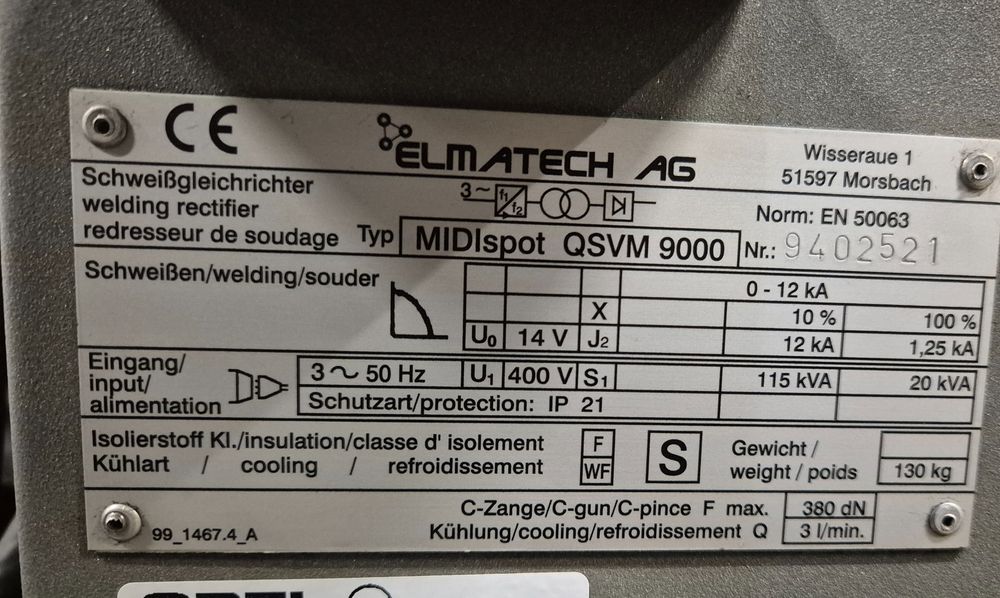 Zgrzewarka punktowa Elmatech MIDIspot QSVM 9000 - Kod: 9​4​0​2​5​2​1