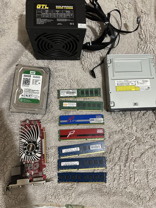 Продам комплектующие на ПК цена за все 2000