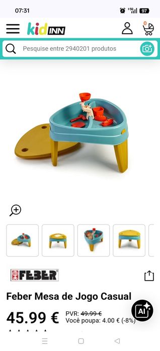 Mesa de brincar areia super divertida