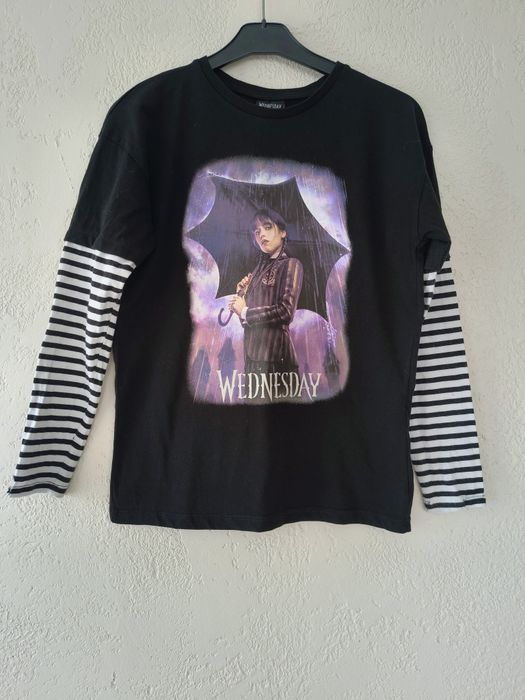 T-shirt dziewczęcy, z motywem Wednesday, 10-11 lat