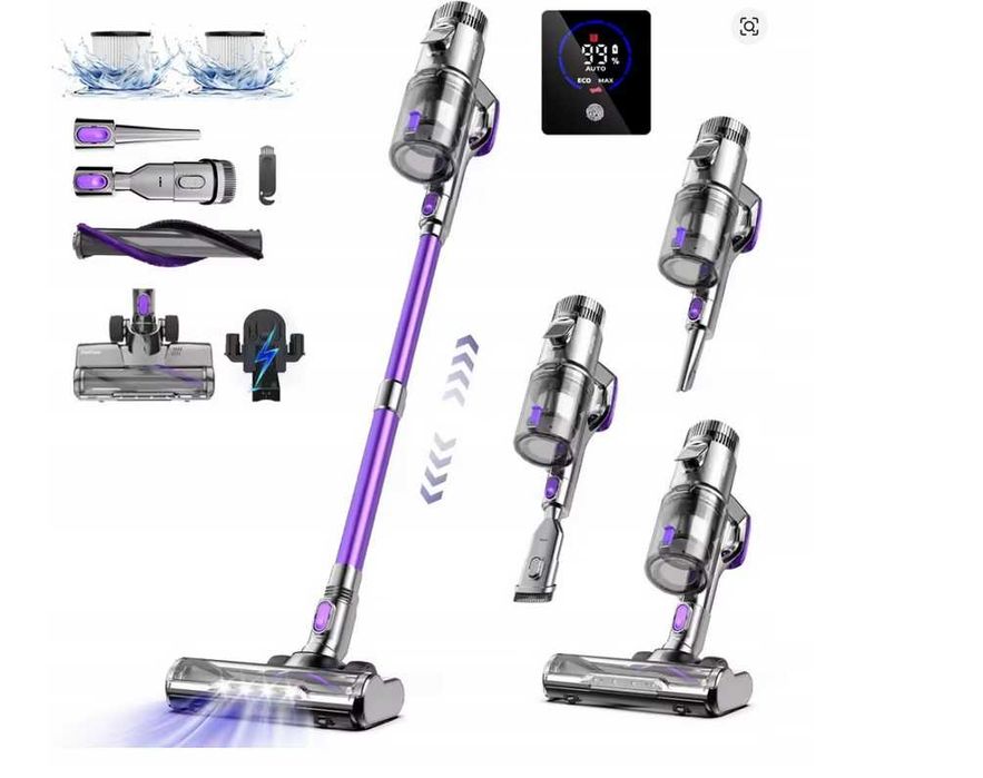 Odkurzacz pionowy ręczny Fixtfixer V10-P fioletowy