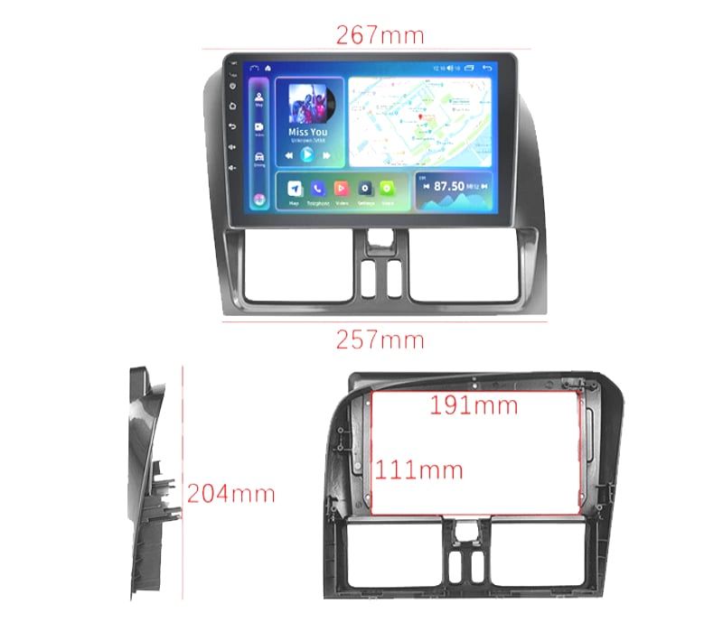 RÁDIO GPS ANDROID 13 VOLVO XC60 09-17