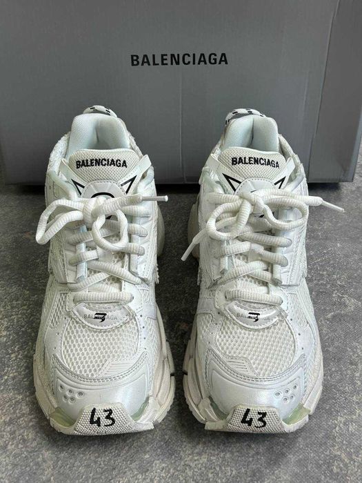 BALENCIAGA Runner кроссовки белые кеди кеды кросівки білі 43 41 40