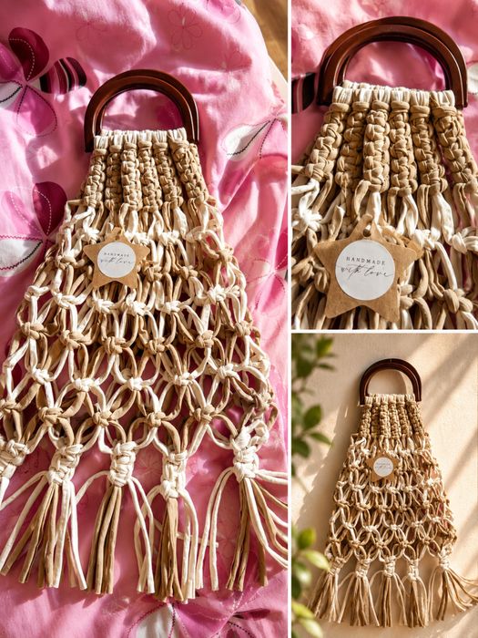 Bolsas em macrame