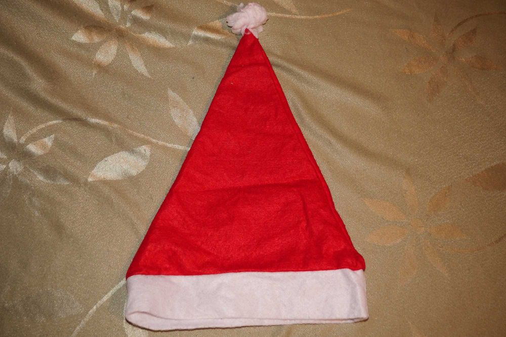 Nowa czapka + pompon Mikołaj elf skrzat krasnoludek przebranie kostium