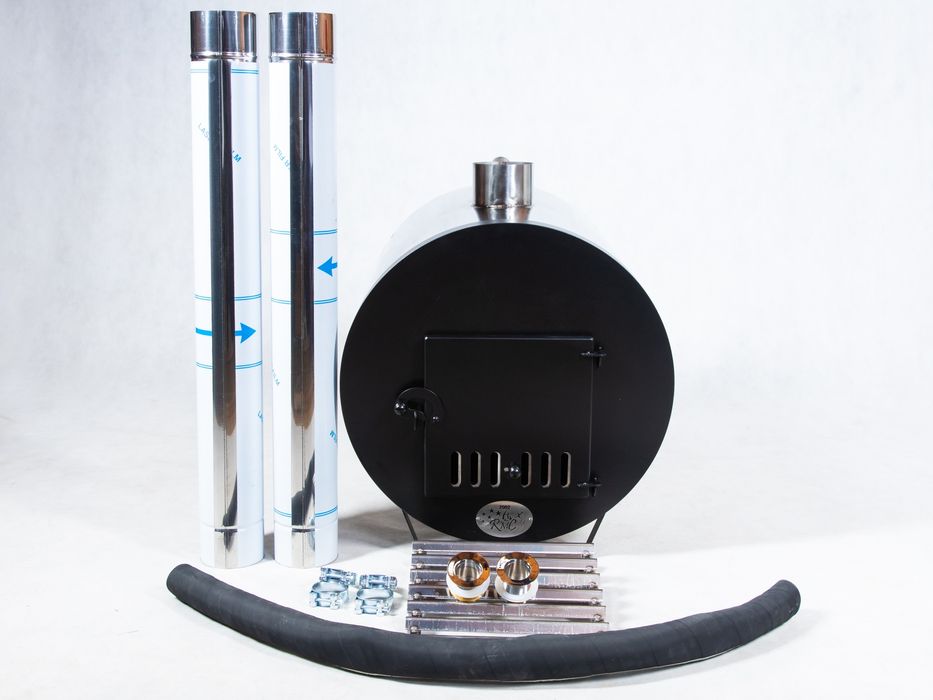 Piec cylindryczny DUŻY do balii ogrodowej/piec do basenu/jacuzi/bania