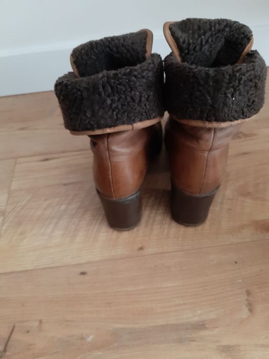 Botki,kozaki Lanquier r.37 skóra naturalna