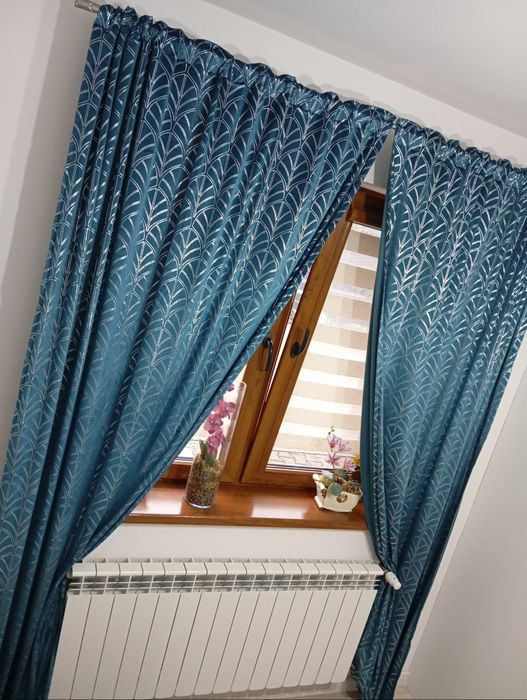 Zasłony 2szt  kolor turkus