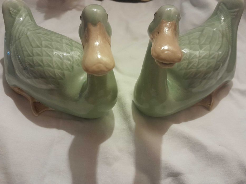 Par patos porcelana