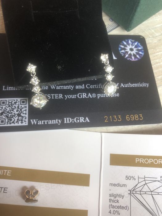 Jednokaratowe lab diament Moissanite kolczyki srebrne