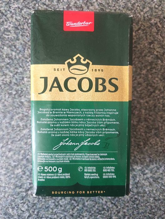 10x Jacobs kronung mielona 500g długa data