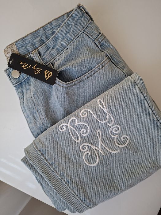 Jeansy spodnie mom fit BY ME Anita byme premium 100% bawełna M