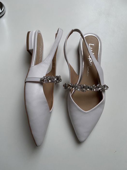 Baleriny buty ślubne białe 39 Lulipa London