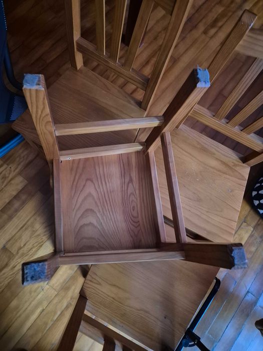 Conjunto Madeira Mesa Extensivel + 4 Cadeiras