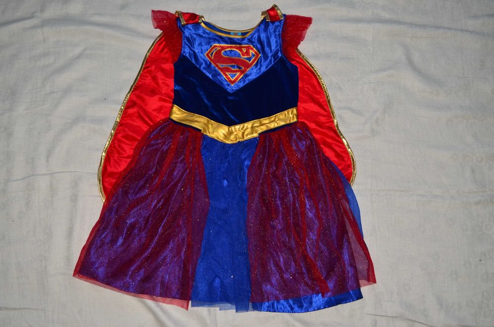 Платье с плащом SuperGirl 9-10y СуперДевушка костюм карнавальный образ