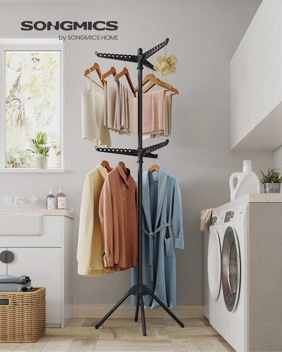 Nowa suszarka do ubrań / obrotowa / składana / 222cm / SONGMICS / W1046!