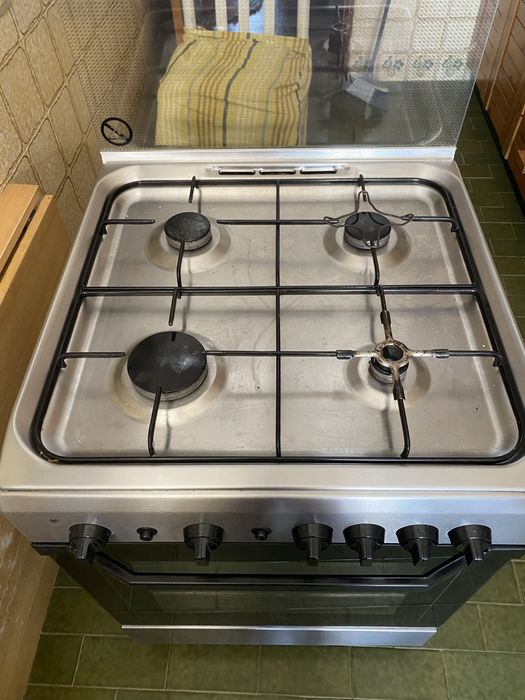 Fogão Indesit I6GG1F(X)/P Inox – 4 Queimadores a Gás + Forno a Gás (60 cm)