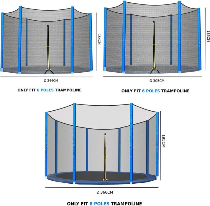 Nowa siatka do trampoliny /trampolina 305cm /ochrona /osłona UV !W126!