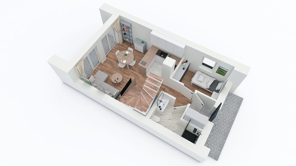 Domy jednorodzinne wolnostojące 80 m²  Grunwaldzka Namysłów - Więcej
