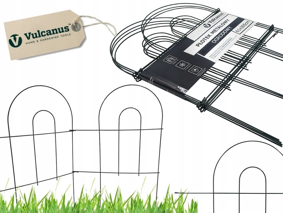 Płotek ogrodowy metalowy