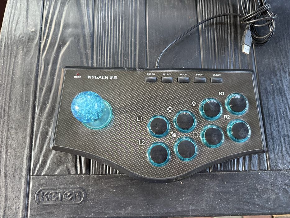 USB джойстик аркадний 8 кнопок + Turbo, Select, Mode, Start, Clear | RetroPie, PC