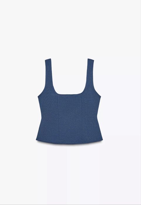 Твіловий топ на ґудзиках