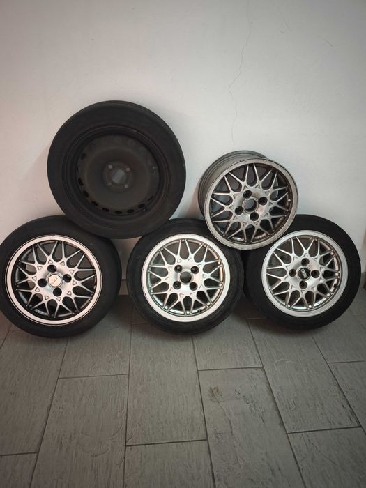 4 jantes bbs + 1 jante ferro r15 4x100