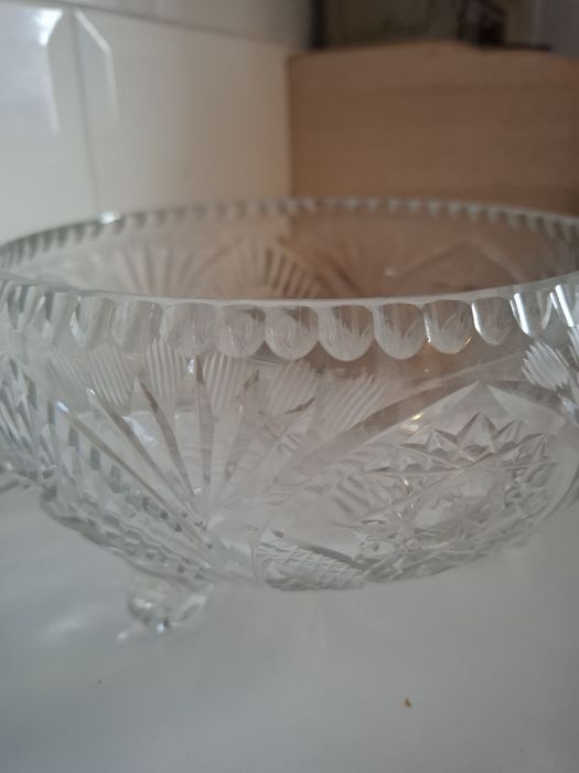 Kryształ PRL kryształowa bomboniera misa