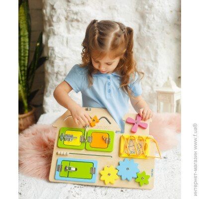 Дитячий розвиваючий бізіборд деревʼяний ручна робота новий