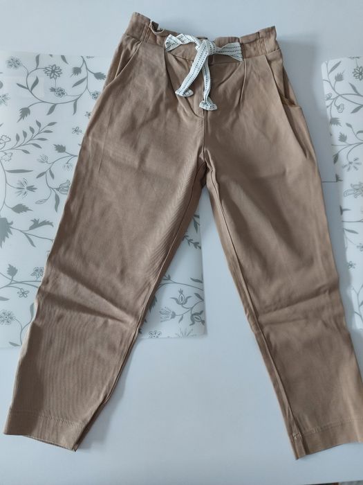 Spodnie chinosy dla dziewczynki zara 122