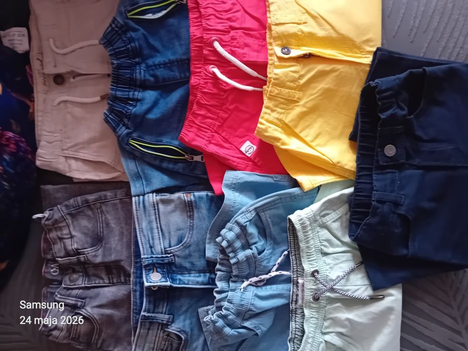 Krótkie spodenki 9 sztuk rozmiar 110