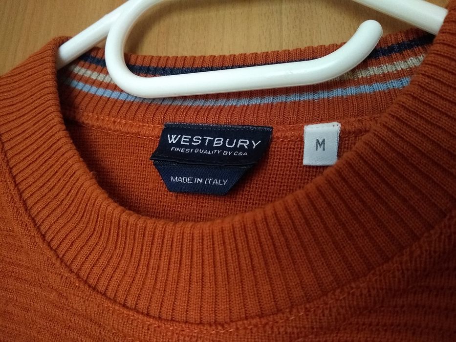 Made in Italy  Męski sweter wełniany 60% nowa wełna 40% akryl, Roz. M