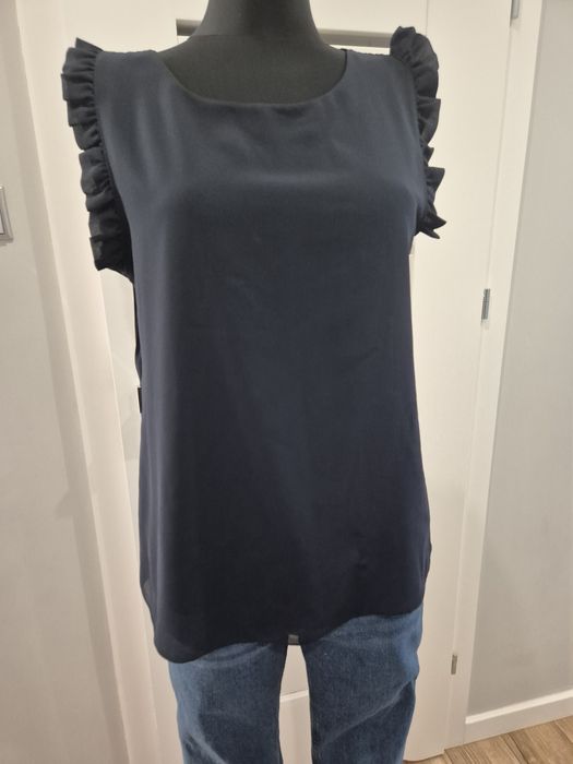 Top bluzka grafitowa zorzeta tyl plisowany  2XL